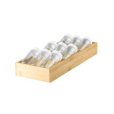 Imagem de Organizador de Temperos para Gavetas de Bambu Keep Ou 10 peças 38 x 15 x 9,5 cm Cor:Bambu