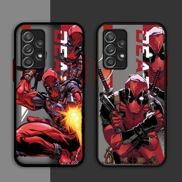 Imagem de Capa de telefone fosco comédia engraçada Marvel Deadpool  capas luxuosas para Samsung Galaxy A72 A54