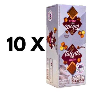 Imagem de Chocolate Talento Diet Garoto- 10 Caixas C/ 15Un Cada