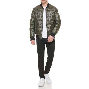 Imagem de GUESS Jaqueta masculina resistente à chuva quente, Verde, GG