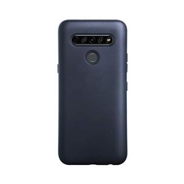 Imagem de Capa Celular CUSTOMIC para LG K41S Soft Touch Blue. Proteção Militar MIL-STD-810G. Capinha de Smartphone Case impacto Azul Silicone Líquido