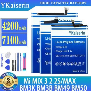 Imagem de YKaiserin-Bateria de substituição para Xiaomi  BM3K  BM3B  BM49  BM50  Xiaomi Mi MIX 3  2  2S  MIX3