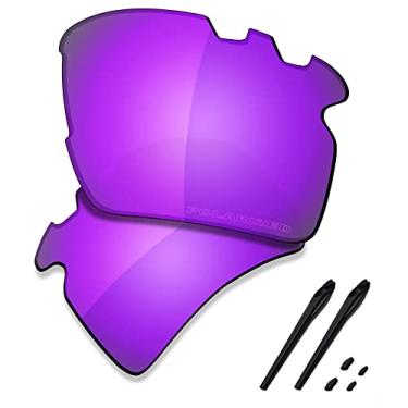 Imagem de SAUCER Lentes de reposição premium e kits de borracha para óculos de sol Oakley Flak 2.0 XL Ventilados OO9188 High Defense - Violeta Roxo Polarizado