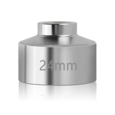 Imagem de IHOTDER Conjunto de soquete de filtro de óleo, soquete de 24 mm, ferramenta de remoção de filtro de óleo de aço de 6 pontos, ferramenta de filtro de óleo de acionamento de 3/8 polegadas, acessórios de