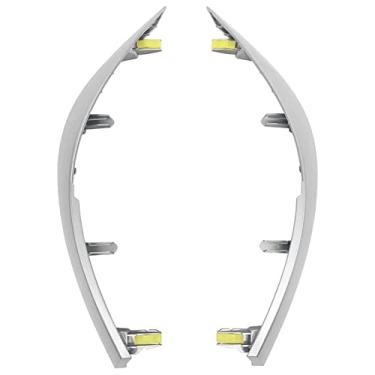 Imagem de LSDZWORK Acabamento da tira central do painel lateral superior esquerdo e direito 55436-02330 55435-02370 para Toyota Corolla 2010 2011 2012 2013 Painel de navegação painel moldura (prata)