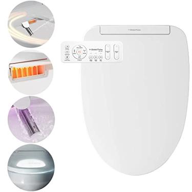 Imagem de BidetMate Assento sanitário inteligente aquecido para bidê elétrico série 3000 com água aquecida ilimitada, controle remoto e secador de ar quente ajustável – ajustável e autolimpante – Serve para banheiros alongados