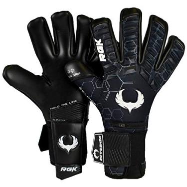Imagem de Renegade GK Luvas de goleiro profissional Eclipse Helix | 4 mm EXT Contact Grip & Breathaprene | Luvas de goleiro de futebol preto e branco (tamanho 6, jovem, corte negativo, nível 5)