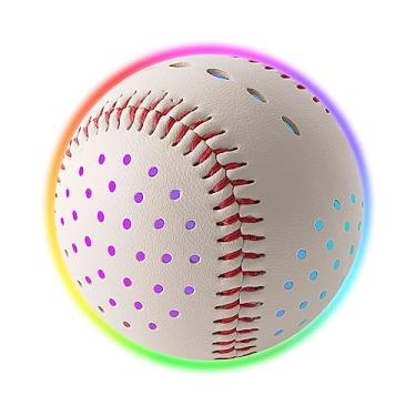 Imagem de GKK Bola de beisebol iluminada, brilhando no escuro, presentes de beisebol para meninos/meninas/adultos, tamanho e peso oficiais de beisebol, acessórios de beisebol.