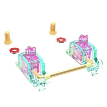 Imagem de DUROCK Estabilizador V3, estabilizadores de parafuso com fios 2u 6.25u 7u, estabilizadores de teclado de montagem PCB para teclados mecânicos (kit 100% rosa petróleo V3)