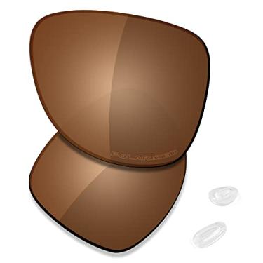 Imagem de SAUCER Lentes de reposição premium e protetores de nariz para óculos de sol Oakley Daisy Chain OO4062 High Defense - marrom âmbar polarizado