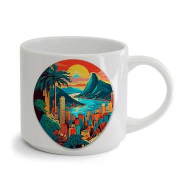 Imagem de Xícara Bucks Porcelana 450ML Paisagem cidade Rio de Janeiro Brasil