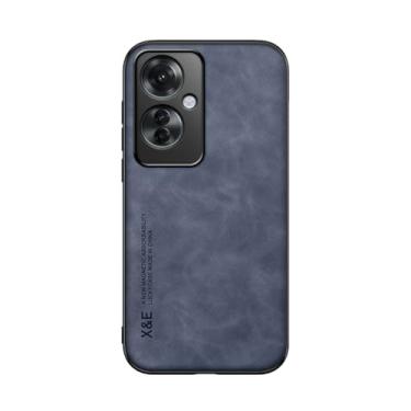 Imagem de Kepuch Silklike Capa para Oppo Reno 11 F 5G - Case Placa de Metal Embutida - Azul