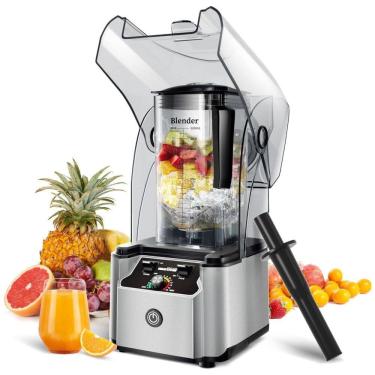 Imagem de Liquidificador Profissional 2,3L com Escudo Silencioso e 15 Velocidades, 110V 2200W, WantJoin, Prata