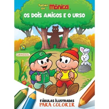 Imagem de Fábulas Ilustradas Para Colorir - Turma Da Mônica - Os Dois Amigos E O Urso