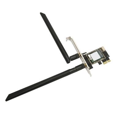 Imagem de Cartão AX210 Wireless WiFi 6E para PC, placa de rede sem fio Bluetooth 5.2 Tri Band, adaptador PC WiFi para Win10, para Win11, para Linux, para ChromeOS (AX210 Desktop sem tampa)