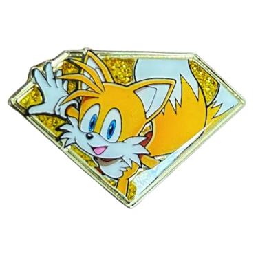 Imagem de Golden Series 2 Tails - Broche colecionável Sonic The Hedgehog moderno, Small, Broche dourado brilhante, não