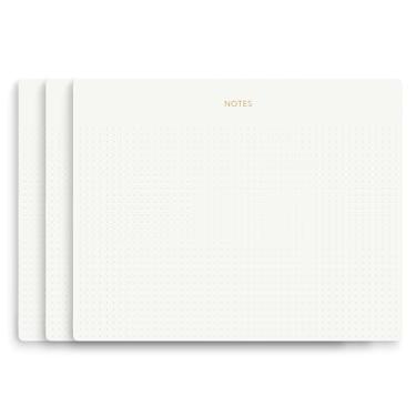 Imagem de Pinesman - Mouse pad para profissionais, 25 x 20 cm, 50 folhas, minimalista, dourado e pontilhado, bloco de notas de mesa executivo, bloco de notas para fazer na lista, ecológico, organizador