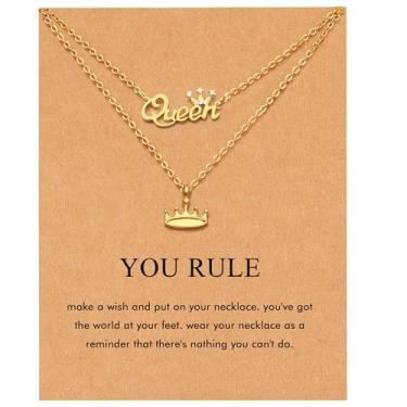 Imagem de Colar em camadas para mulheres, ouro delicado 14K, olho turco, estrelas do sol, lua, estrela-do-mar, colar com pingente gargantilha para presentes de melhores amigas, aniversário, ação de graças,