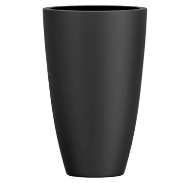 Imagem de Vaso Plantas Decorativo Fibra De Vidro Grande 70cm Roma M (Preto Fosco)
