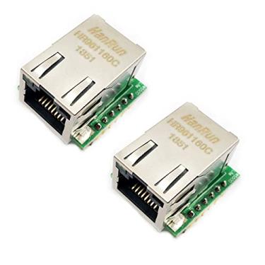 Imagem de FainWan 2 peças USR-ES1 W5500 chip novo SPI para LAN Ethernet módulo conversor TCP/IP compatível com Ar-duino