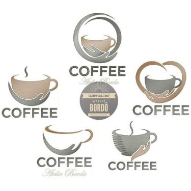 Imagem de 6 Matrizes de Bordado para máquina de bordar eletrônica Café Cozinha -