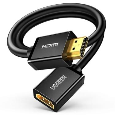 Imagem de UGREEN Cabo de extensão HDMI 4K HDMI Extender 10FT macho para fêmea Cabo adaptador compatível com Roku TV Stick PS5 PS4 Xbox Laptop PC Nintendo Switch Blu Ray Player Google Chromecast Wii U H
