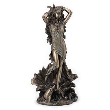 Imagem de Estátua com design veronês de afrodite de 11,5 polegadas com acabamento em bronze antigo da deusa romana grega do mar