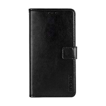 Imagem de NEKOYA Capa compatível com Asus Zenfone Go ZB500KL, capa carteira de couro com compartimento para cartão, suporte e fecho magnético, capa preta para Asus Zenfone Go ZB500KL