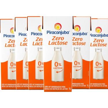 Imagem de Pack 6x Leite UHT Semidesnatado Zero Lactose Piracanjuba 1l
