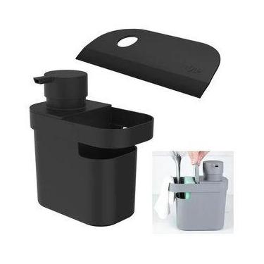 Imagem de Conjunto de Dispenser De Detergente E Esponja Organizador com Rodinho 