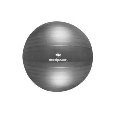Imagem de Bola de Ioga Bola suiça Yoga e Pilates Swiss ball Gym com Bomba Enchedor (Prata, 65cm)
