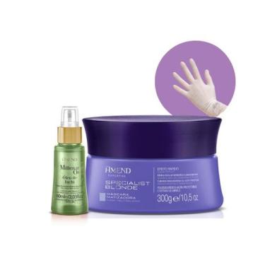Imagem de Amend Mascara Matizadora Specialist Blonde + Millenar Oil Inchi 60ml +