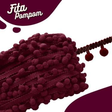 Imagem de Fita Pompom Bordo 20mm Rolo Com 25 Metros - Nybc