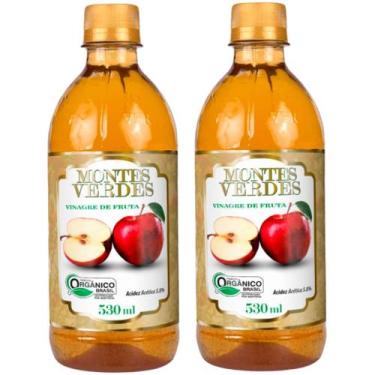 Imagem de Kit 2 Vinagre De Maçã Orgânico Montes Verdes 530ml