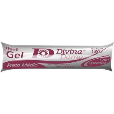 Imagem de Divina Dama Hene Em Gel 11x180gr Preto Medio Bisnaga Queratina Incolor