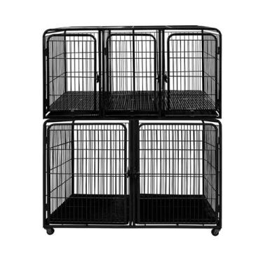 Imagem de Canil Gaiola Modular 5 Lugares Cães Cachorro Pet Shop Tosa - Açomix, P