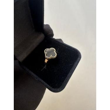 Imagem de Anel trevo com pedra ônix em ouro 18k 750 - Ns joias, 16