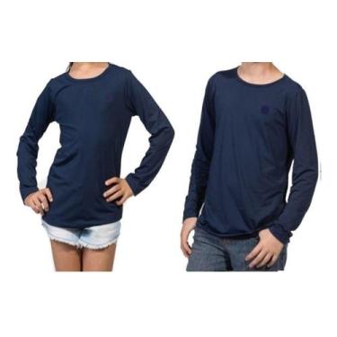 Imagem de Camisa Infantil UV - Azul Escuro M - Euro Bali, Azul escuro, M