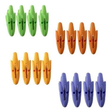 Imagem de Kit 16 Pregadores Roupas Prendedores Milho Varal Coloridos - Bwx