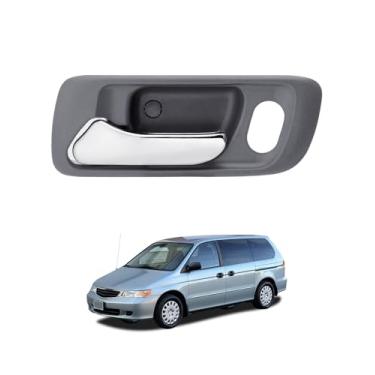 Imagem de Maçaneta de porta esquerda, compatível com Honda Accord 1998-2002, Honda Odyssey 1999-2004 | Maçaneta interna do motorista dianteiro moldura cinza com alavanca cromada | OEM # 72165S84A01ZB,