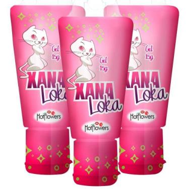 Imagem de Gel  Lubrificante Estimulador Feminino 3 Unidades - HOT FLOWERS