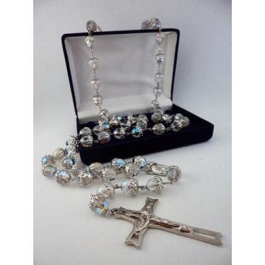 Imagem de Terço cristal tcheco jablonex furta cor 12mm esp. - níquel free - arma