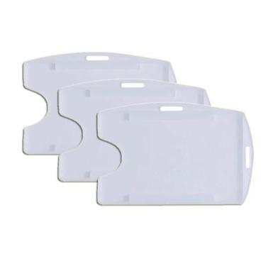 Imagem de Protetor Para Crachá Rígido M3 Transparente Kit 3 - Redomma
