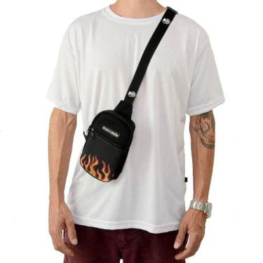 Imagem de Shoulder Bag Mini Bolsa Lateral Fogo Pega a Visão, Único, Preto