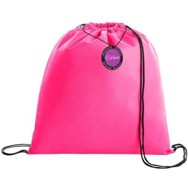 Imagem de Mochila tipo Saco Gym Sack em TNT Premium 37x41cm Cute TopGet, Rosa