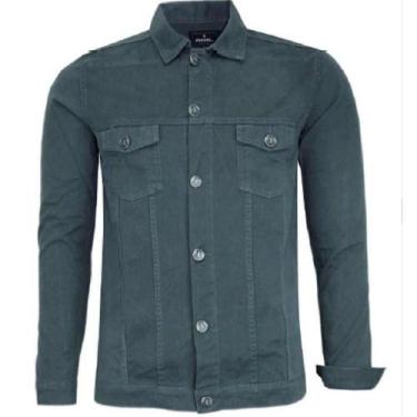 Imagem de Jaqueta Sarja Great Original Amil Manga longa com dois bolsos Chumbo ,