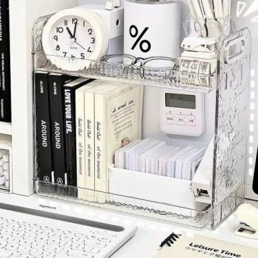 Imagem de Organizador Multiuso de acrílico Porta Maquiagem /2 andares - Y888, Tr