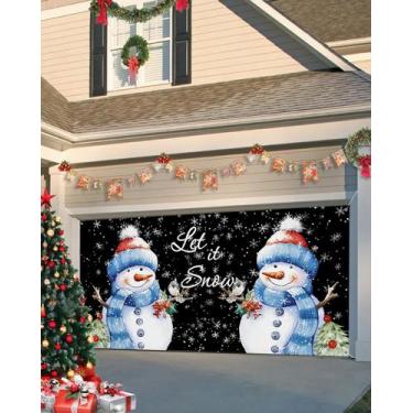 Imagem de Capa de banner de porta de garagem Singingin Merry Christmas 183x396cm
