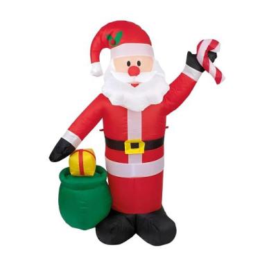 Imagem de Papai Noel Com Presente - Inflavel (cromus) 120cm Bivolt