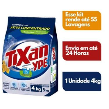 Imagem de Sabão em Pó Lava Roupas Tixan Ypê 4 Kg  Rende até 55 Lavagens